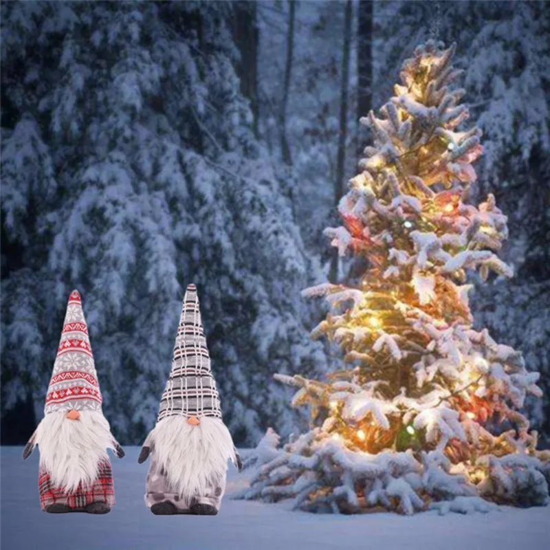 

2018 Christmas Tomte Santa Claus Dolls Xmas Tree Standing Figurine Forest Ornaments Kids Christmas Gifts Toy Home Decorations
