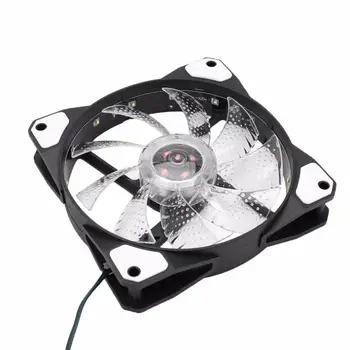 

Ultra Silent 15 LED 120mm Computer PC Case Cooling Fan With Rubber Quiet Molex Connector 3 / 4Pin Plug Fans Cooler15 LEDs 12V