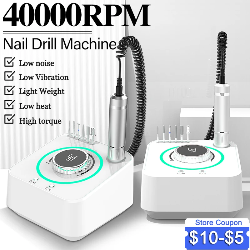 New Design 40000RPM Electric Nail Drill Machine With HD LCD Display Touch  Control Nail Sander Milling Cutter Nail Art Salon Tool - AliExpress