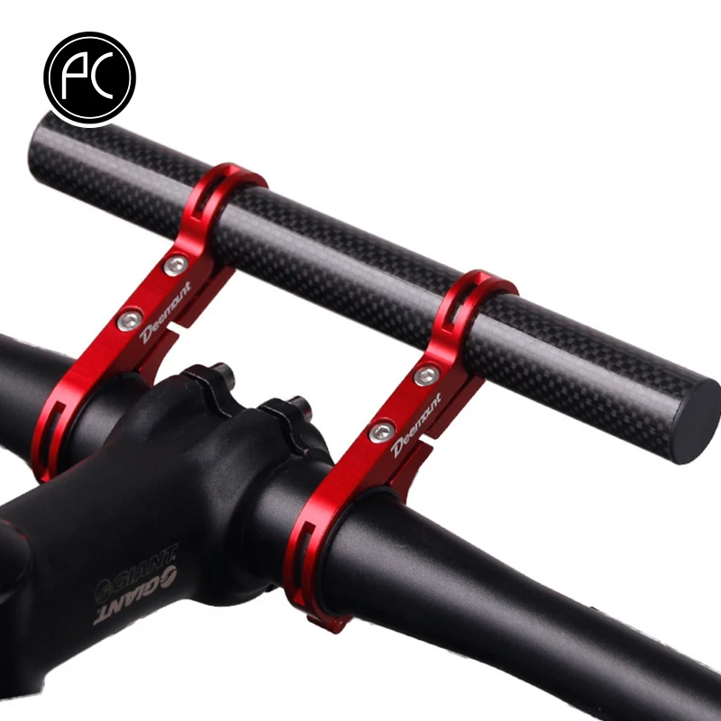 Pcycling Fietsstuur Legering Carbon Fiber Uitgebreide Bracket Fiets Koplamp Mount Bar Computer Racefiets Ondersteuning|Fiets stuur| - AliExpress