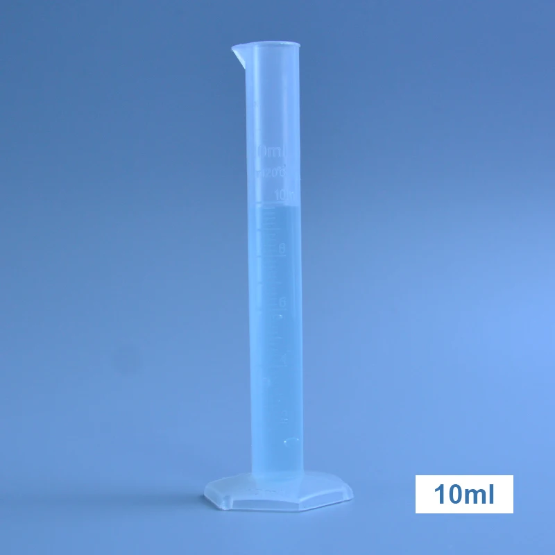5 Pack Plastic Measuring Cylinder Graduated Cylinder 10ml 25ml 50ml 250ml 500ml,Lab Test Tube