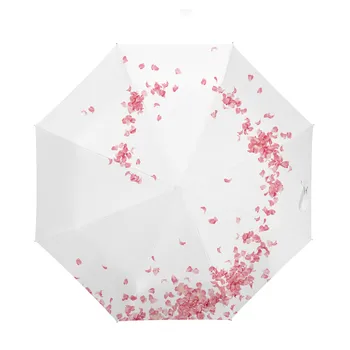 

Outdoor Windproof Ladies Umbrella Black Coating Travel Girl Umbrella Portable Lightweight Sombrillas Household Umbrella