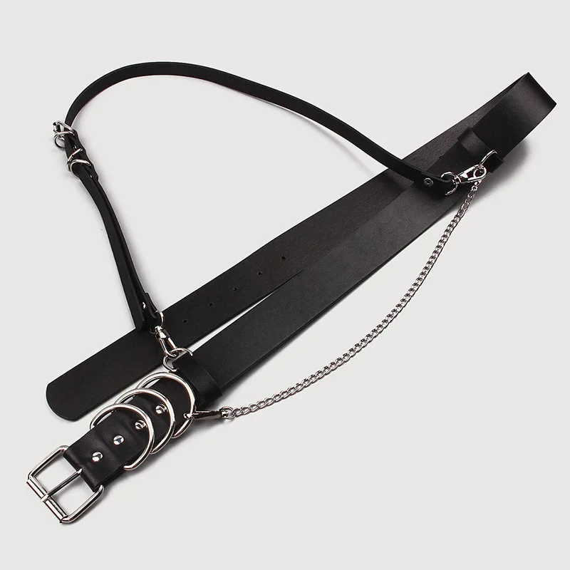 Fashion Trend Women Gothic PU Leather Harness Belts Body Bondage Waist Straps Punk Rock Stylish Accessories Lady Party Belt Gift
