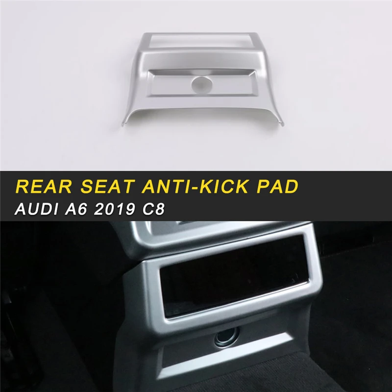 

Car Rear Seat Vent Cigarette Lighter Panel Chrome Trim Cover Frame Sticker Interior Accessories For Audi A6 C8 2019