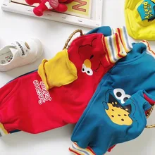 Roxin/ длинные осенние мужские и женские детские красные и синие брюки с принтом «Улица Сезам» Kmm021