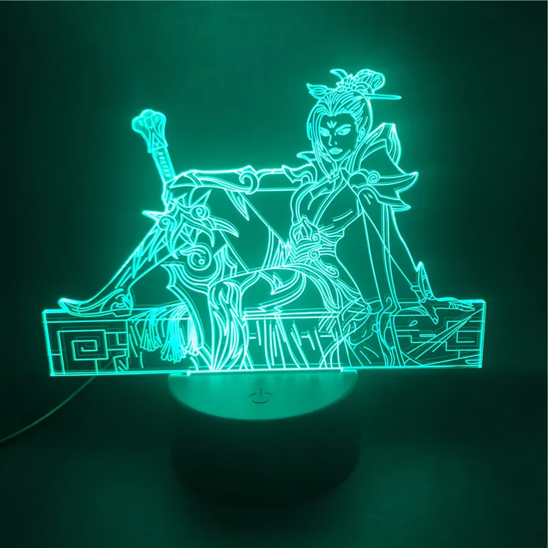 Лезвия ссылки игра Ворон League of Legends 3D лампа Bluetooth Динамик основанием декоративные