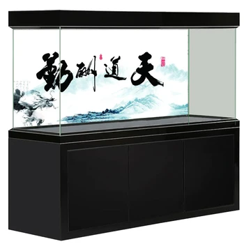 

[JX-1093] Fish Tank Background HD Calligraphy Series Aquarium Sticker Mural Decoration Painting Pattern Size Can Be Customized
