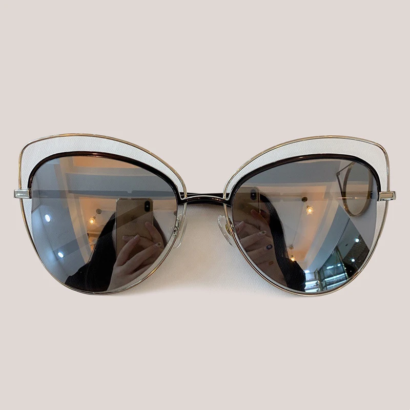 No.2 Sunglasses Женские зеркальные солнцезащитные очки модные брендовые дизайнерские классические солнцезащитные очки «кошачий глаз» UV400 - Цвет линз: No.2 Sunglasses