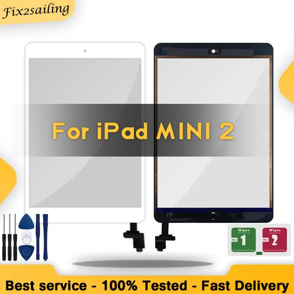 

For iPad Mini 2 A1489 A1490 A1491 Touch Screen Digitizer + IC Chip Connector Flex With/Without Button