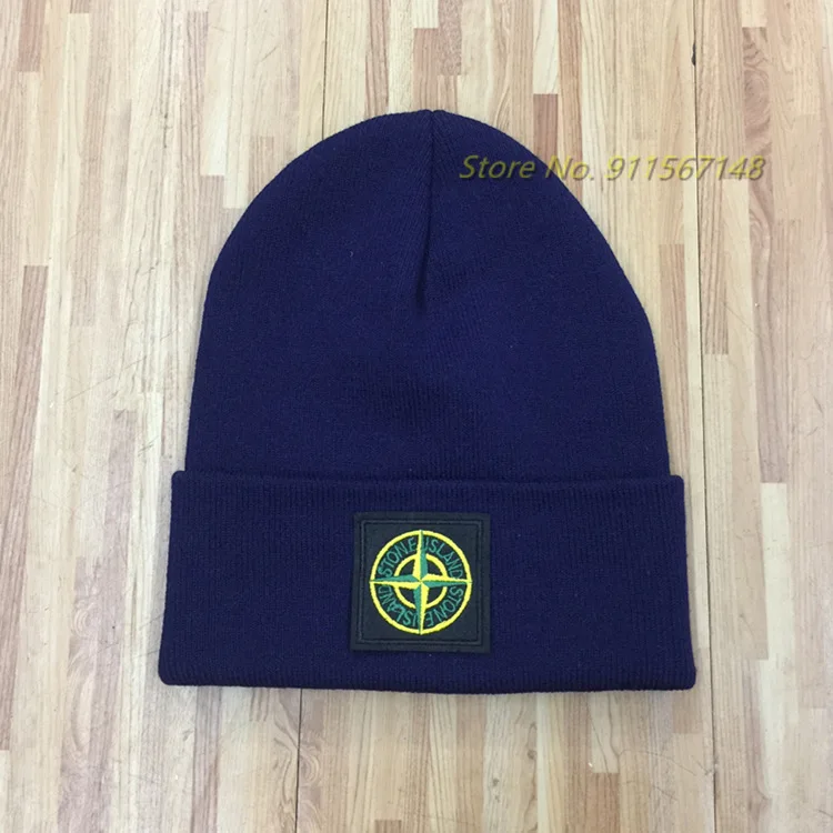 Stone Island Embroidery Winter Hat For 