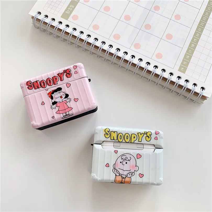 

cute 3D cartoon trunk Anti-fall Charlie Lucy Earphone Case For Apple new AirPods 1/2 pro Wireless bluetooth Headset cover