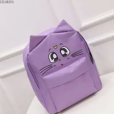 Аниме Сейлор Мун Милая луна кошачьи уши модный холщовый школьный рюкзак милый