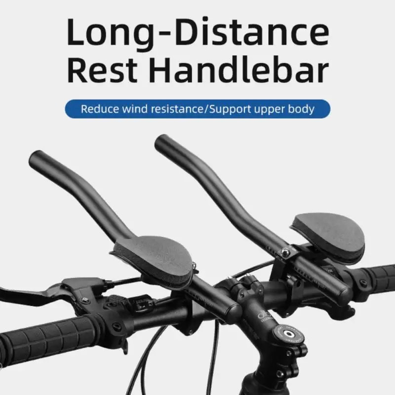 Bicycle Aluminum Alloy Frosted Split Rest Bar Mountain Long-distance Road Bike Bend Riding Equipment Accessories | Спорт и