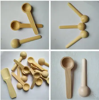 

50pcs 7.5cm cute Mini Nature sugar Wooden spoons honey Cooking Spoons Tool Scooper Salt Seasoning Honey Coffee Spoons