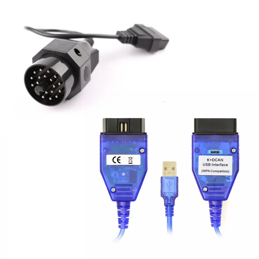 NPA K+ DCAN для B-MW 20Pin FTDI FT232RL переключатель OBDII OBD2 Диагностический Сканер кабель INPA K D может кодировать диагностический для B-MW - Цвет: Blue Switch 20PIN