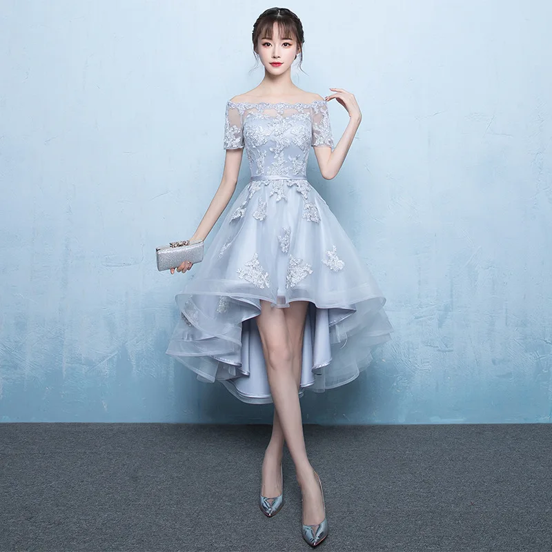 DongCMY Новое бежевое кружевное платье подружки невесты Плюс Размер Vestido выпускное платье