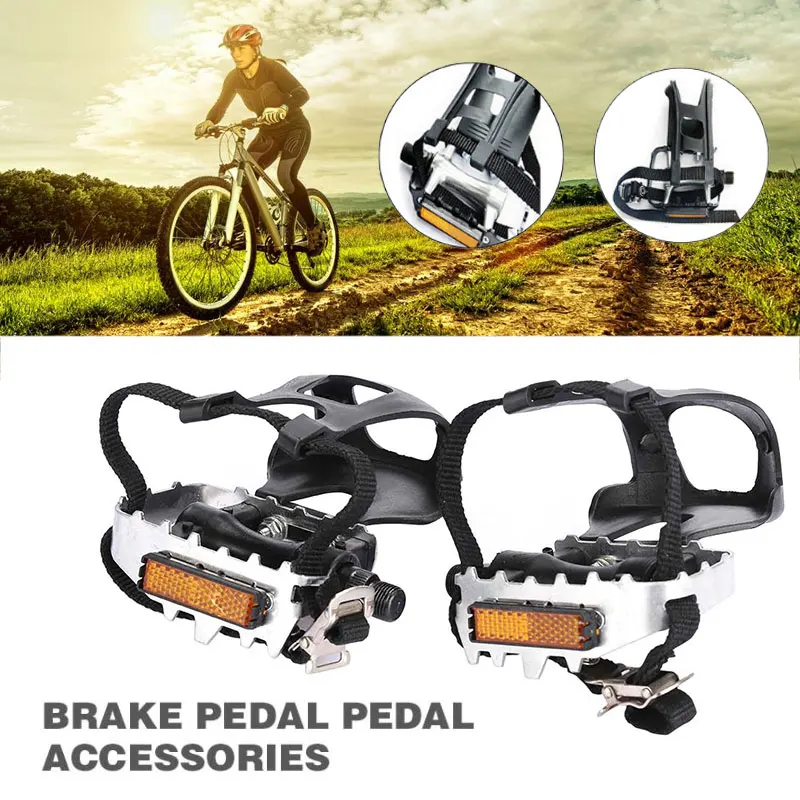 1 Pair Ride A Bike Practical Pedals Sturdy Riding Bicycle Brake Pedal Instrument Tool Parts Foot Plate Black Dropshipping