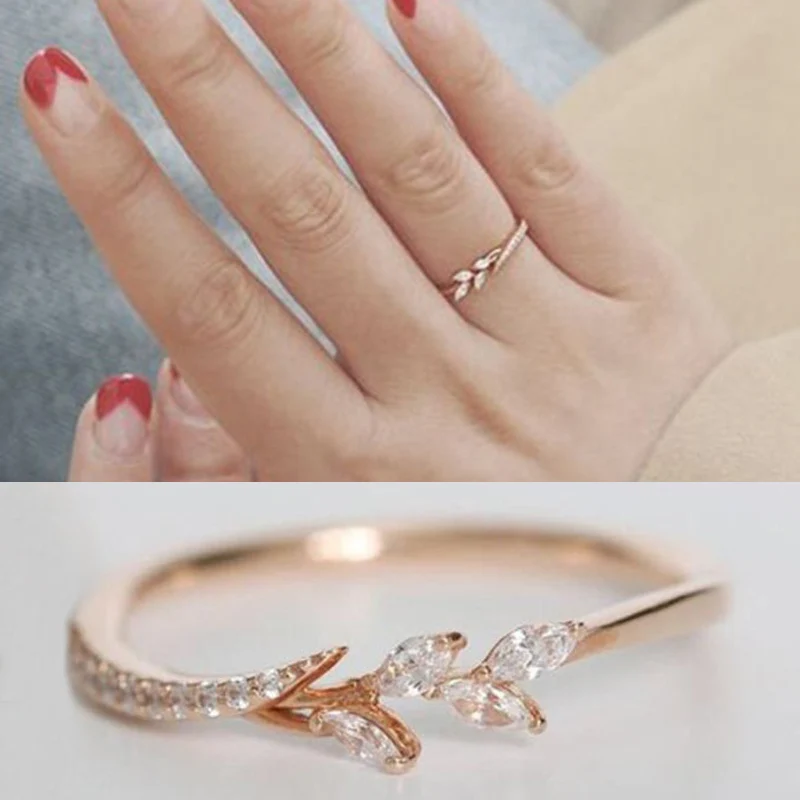 

Fashion Pieces Of Engagement Gold Tiny Exquisite Ladies Small Fresh Rings