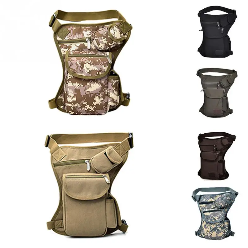 Outdoor Multi-function Tactical Leg Pockets Leisure Sports Riding Canvas Hiking Waist Hanging Portable Waterproof Leg Bag