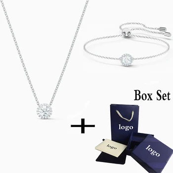 

SWA 2020 New Exquisite Design Angelic Round Necklace Set, Simple And Elegant Jewelry Is The Best Gift For Couples Anniversary