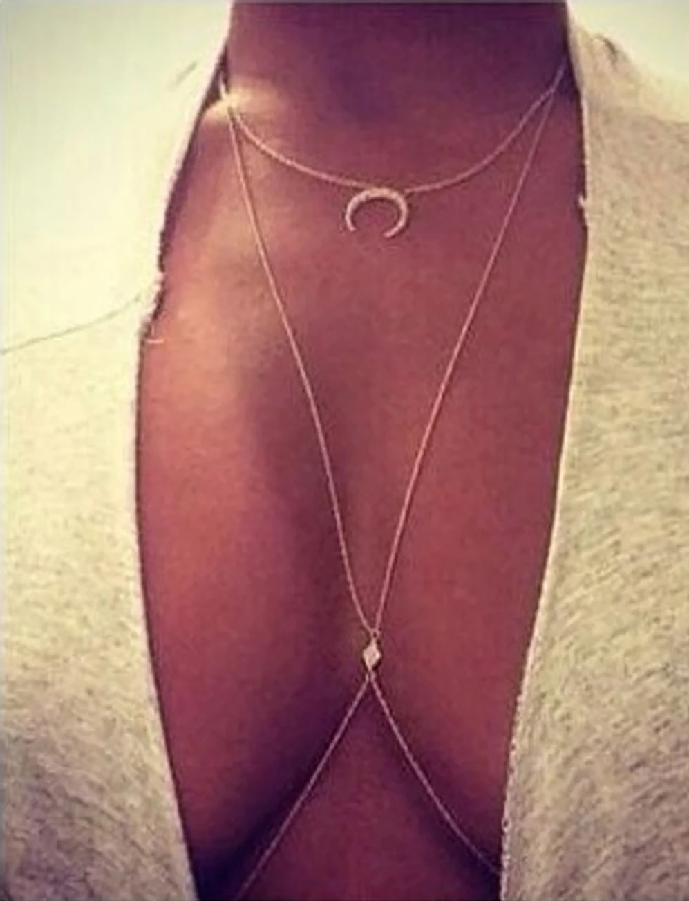 1 шт. с украшением в виде кристаллов Луна нательная цепочка модное ювелирное