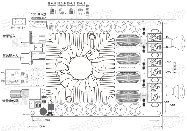 TDA7498E 2X160 Вт двойной канальный аудиоусилитель, поддержка одного канала, 24 В усилитель мощности стерео модуль для автомобиля компьютера