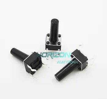 

100PCS 6x6mm Panel PCB Momentary Tactile Tact Mini Push Button Switch DIP 4pin 6x6x13MM 6*6*13MM