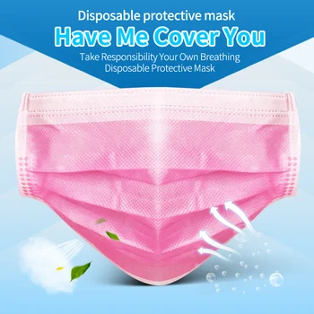 

mask 10/50/100 pieces of disposable mask 3-layer non-woven fabric meltblown safety breathable dustproof protective elastic mask