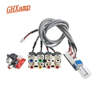 GHXAMP AV Audio Signal Switch Board 4-Way Stereo Source Switcher (1 point 4 or 4 choose 1) RAC Lotus Signal Input 1set 1
