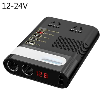 

New 200W Car Inverter DC 12V/24V to AC 220V Voltage Converter QC3.0 USB Charger