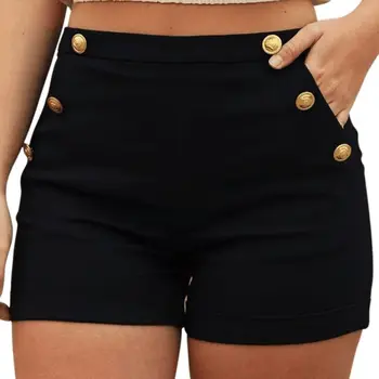 

Summer Refreshing Shorts Button Stretch Stretch Sexy Slim Shorts Ladies Hot High Waist S-3XL New Arrival