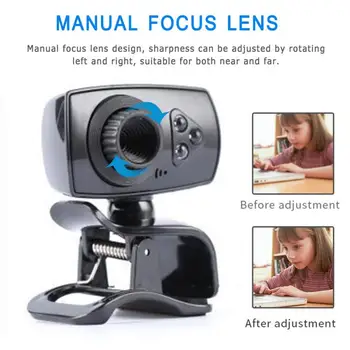

Full HD 50MP Webcam USB 3 LED Video Camera With Microphone Clip-on PC Laptop For Live Broadcast Video Calling Conference Work