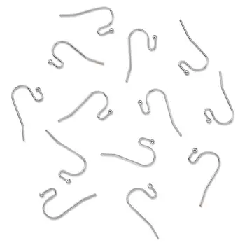 

100pcs Ball Dot Brass Hook Earwire DIY Earring Clasps Findings Jewelry Making Accessories 22x11x0.75mm