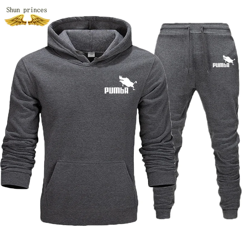 

S C M Boar gray sweatshirts tracksuits men autumn/winter hoodies +pants suit spring sweatshirt sportswear set men hoodie suit