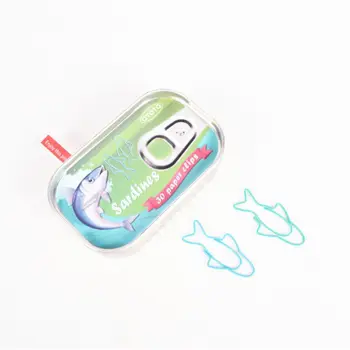 

Sardines Paper Needle Paper Clip 30 Clips Metal Bookmark Befriend Metal Fish Paper Clip