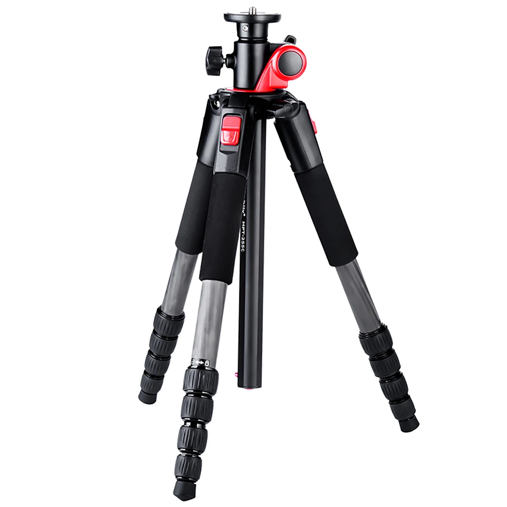 Manbily MPT-255 Camera Tripod Monopod with Multifunction 360 Degree Rotatable Center Column and Ball Head QR Plate