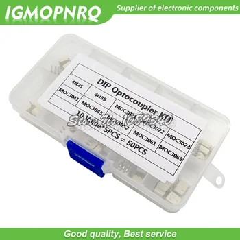 

DIP Optocoupler Kit hjxrhgal 10value*5PCS=50PCS 4N25 4N35 MOC3021 MOC3022 MOC3023 MOC3041 MOC3043 MOC3052 MOC3061 MOC3063 DIP