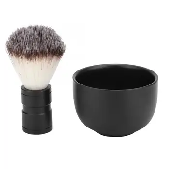 

Men Stainless Steel Shaving Soap Bowl Soft Hair Brush Beard Cleaning Tool Kits