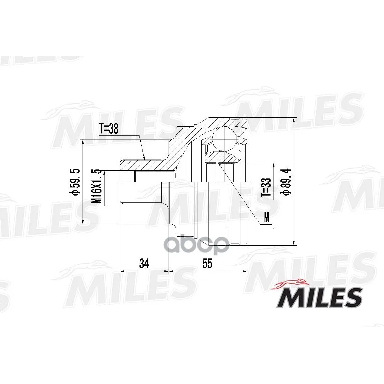 Шрус Audi A4 1.9d-3.0 00-04 Нар. Miles Ga20031 Miles арт. GA20031