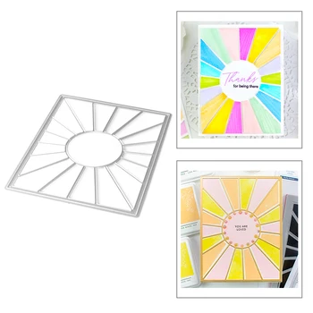 

2020 New Rectangle and Circle Frame Background Metal Cutting Dies For DIY Scrapbooking Card Paper Photo Album Making no stamps