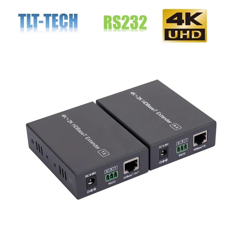 TLT-TECH 4K HDMI удлинитель hd base t 70m с двунаправленным ИК и RS232 POC | Безопасность защита