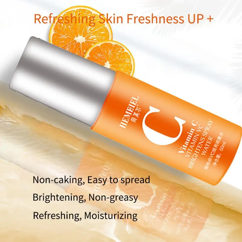 

50ml 100% Pure Vitamin C Toner Brightening Spray Moisturizing Shrink Whitening Pores Serum Oil Control Face Skincare