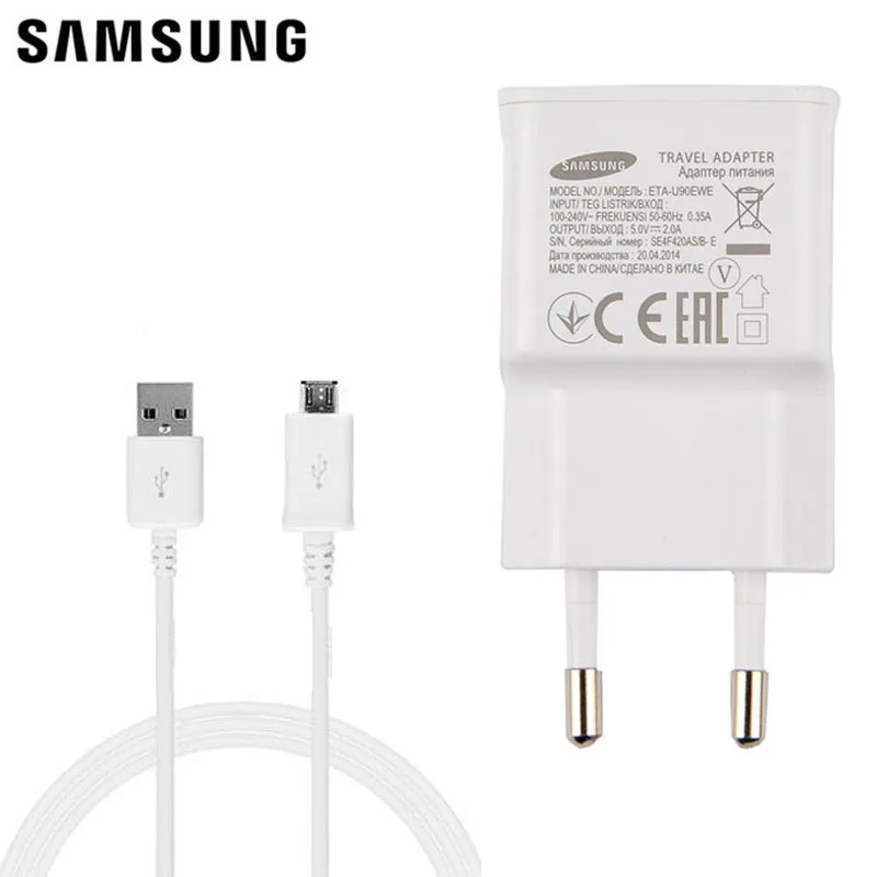 

Samsung Original Wall Travel Charger USB Cable For Galaxy S4 Mini S5 I9500 S3 I9300 Note 3 Note 4 S7 S6 Note 5 J7 A720