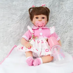 55 см полное Силиконовое боди Reborn Baby Doll игрушка для девочек ручной работы для новорожденных принцесс младенцев Bebes куклы игрушки подарок на