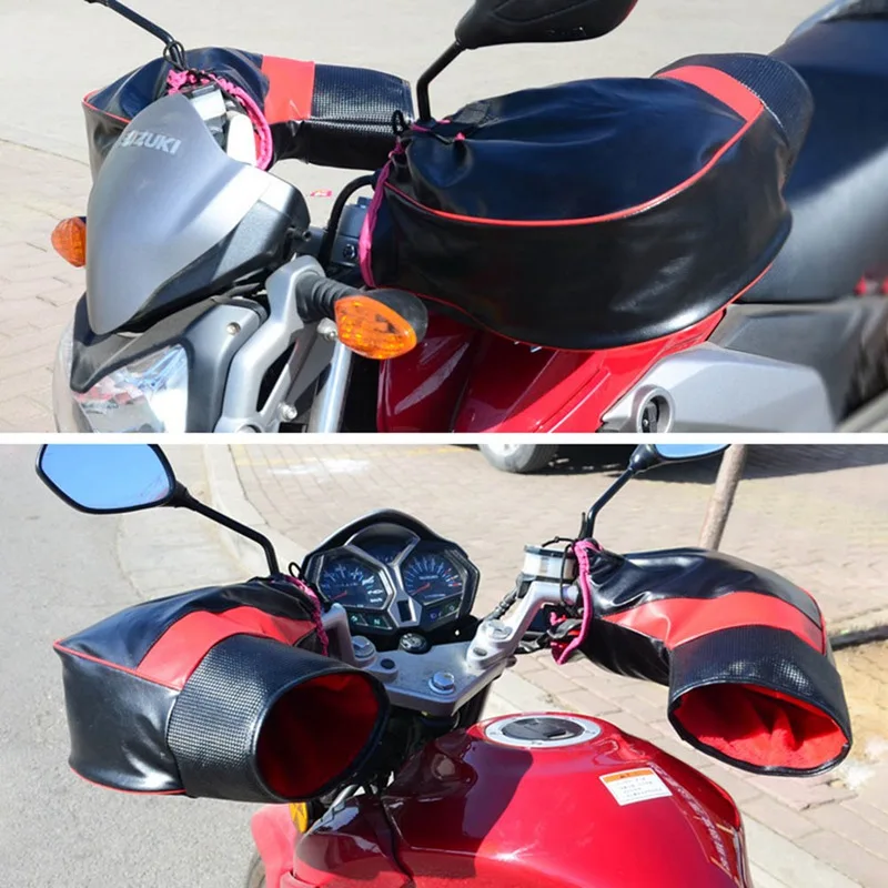 1 пара мотоциклетных перчаток, перчатки на руль, перчатки для скутера, зимние перчатки, кожаные мотоциклетные перчатки, водонепроницаемые