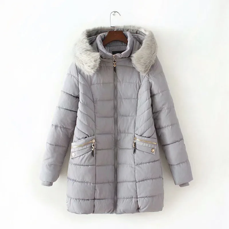 Новинка, большие размеры, XL-6XL, зимние парки, женский меховой воротник, пуховик с капюшоном, хлопковая куртка, женская тонкая утепленная куртка с хлопковой подкладкой, G564