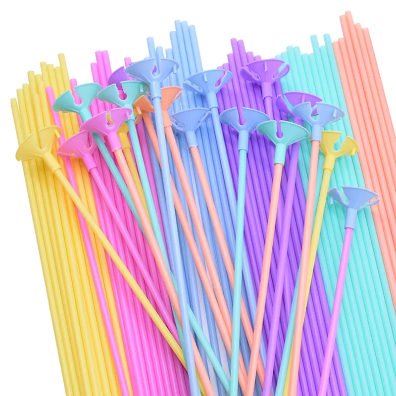 30cm White Balloon Sticks with Cups 4