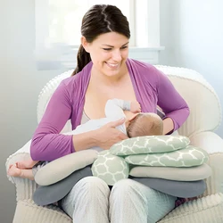 Oreiller d'allaitement pour bébé, plusieurs couches réglables, en coton, pour nouveau né, coussin d'allaitement, livraison directe 