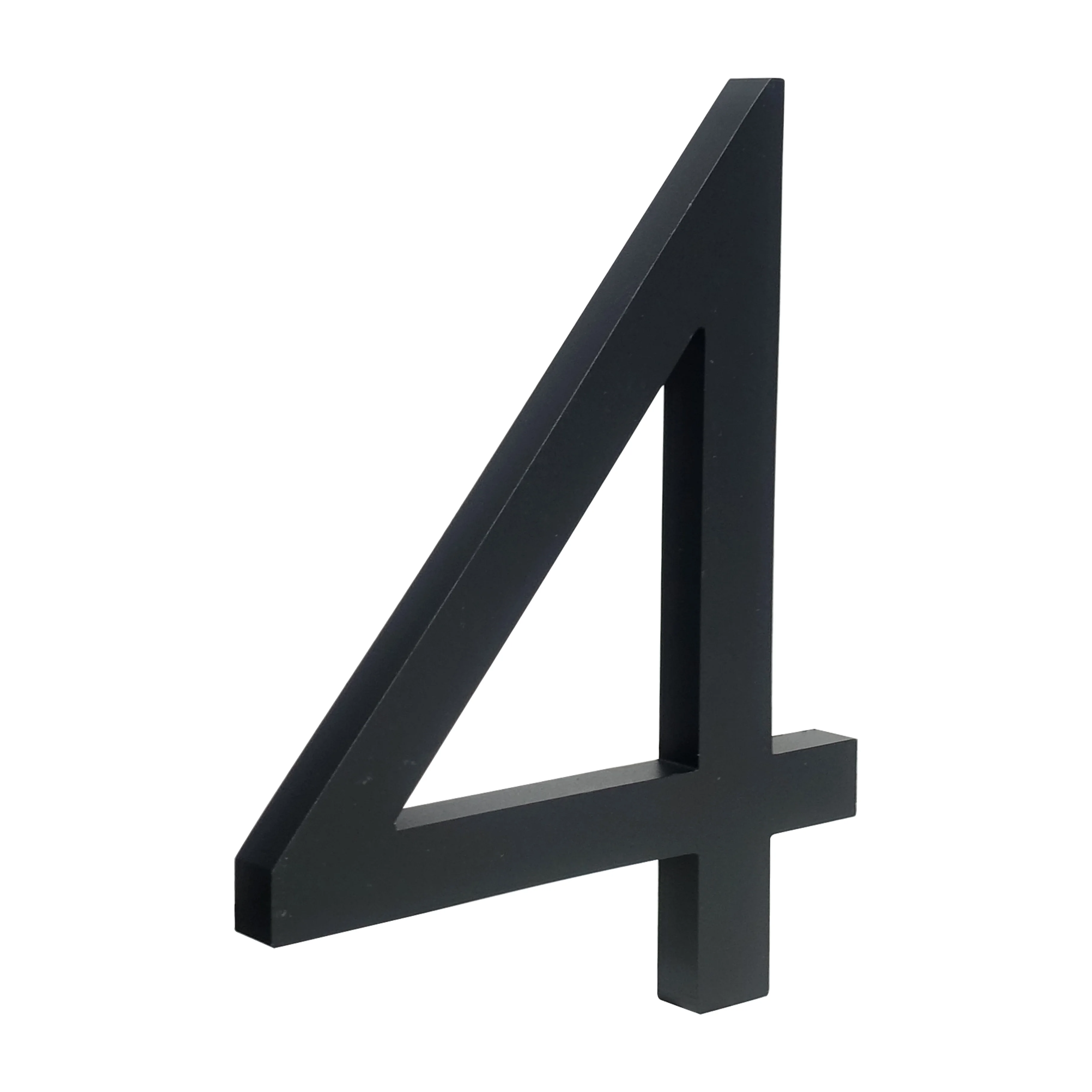 Plaque Adresse Ancienne Cole En Aluminium Noir - Lettres/chiffres 1 1/2 Pouces