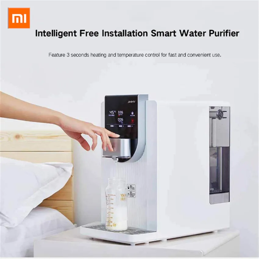 

2019 Original Xiaomi Jimmy 4L Desktop Free Installation Smart Water Purifier 7-Speed Temperature Adjustment Home Water Filters